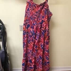 Vibrant Floral Maxi Dress